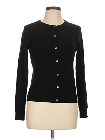 Pre-owned Assorted Brands Cashmere Cardigan Sweater In Black