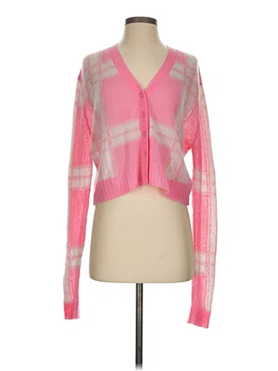 Pre-owned Assorted Brands Cashmere Cardigan Sweater In Pink
