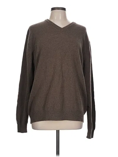 Pre-owned Assorted Brands Cashmere Pullover Sweater In Brown