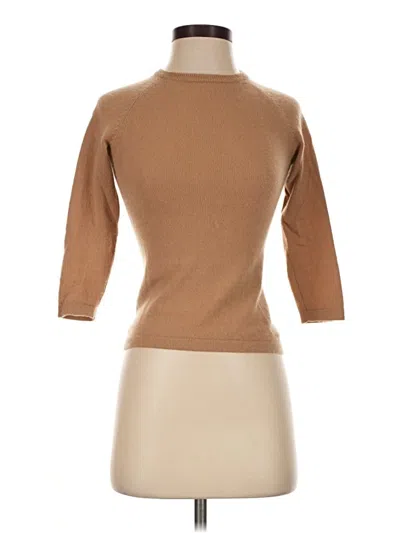 Pre-owned Assorted Brands Cashmere Pullover Sweater In Tan