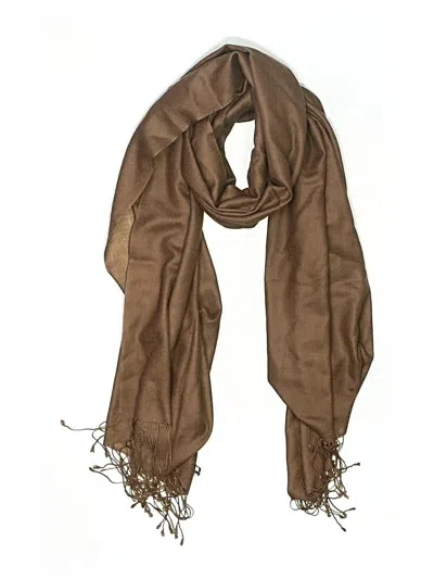 Pre-owned Assorted Brands Cashmere Scarf In Brown