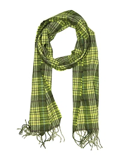 Pre-owned Assorted Brands Cashmere Scarf In Green