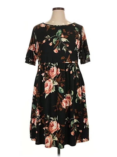 Pre-owned Assorted Brands Casual Dress In Black
