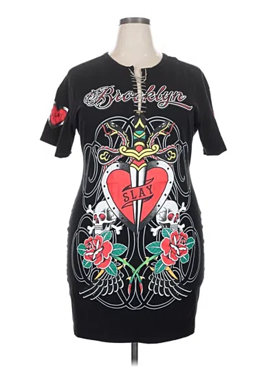 Pre-owned Assorted Brands Casual Dress In Black