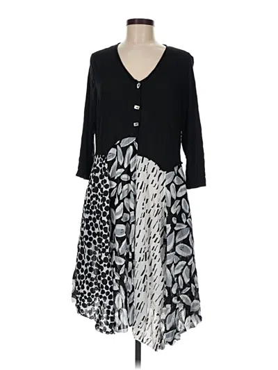 Pre-owned Assorted Brands Casual Dress In Black