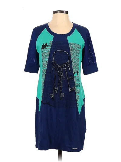 Pre-owned Assorted Brands Casual Dress In Blue