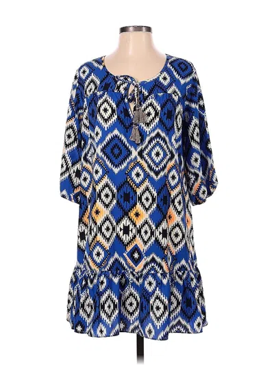 Pre-owned Assorted Brands Casual Dress In Blue