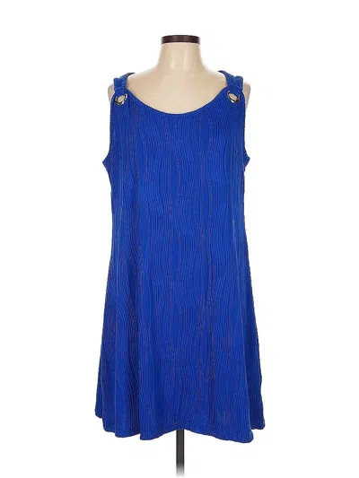 Pre-owned Assorted Brands Casual Dress In Blue