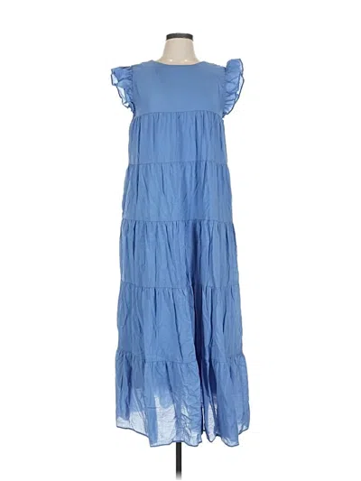 Pre-owned Assorted Brands Casual Dress In Blue