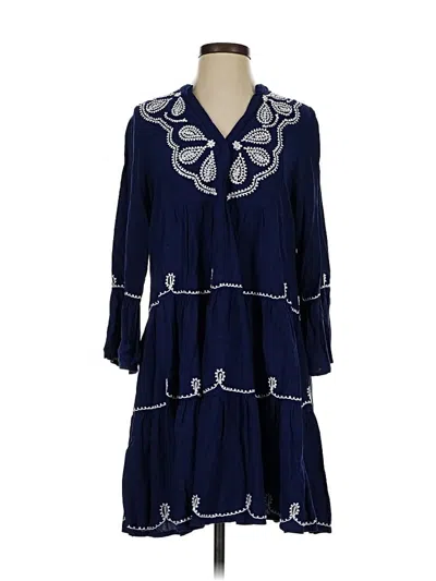 Pre-owned Assorted Brands Casual Dress In Blue
