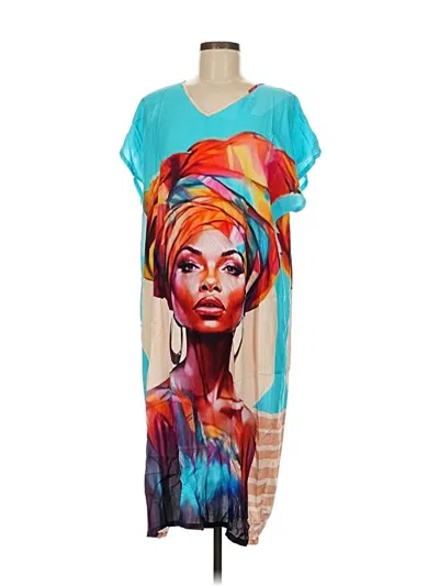 Pre-owned Assorted Brands Casual Dress In Blue