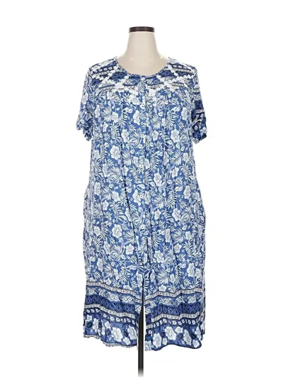 Pre-owned Assorted Brands Casual Dress In Blue