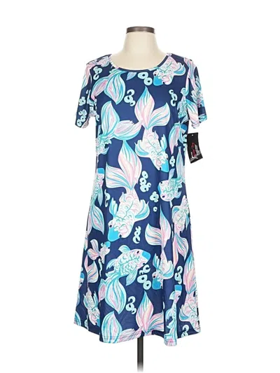 Pre-owned Assorted Brands Casual Dress In Blue