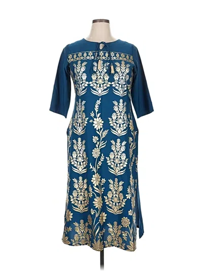 Pre-owned Assorted Brands Casual Dress In Blue