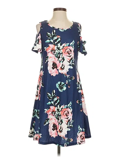 Pre-owned Assorted Brands Casual Dress In Blue