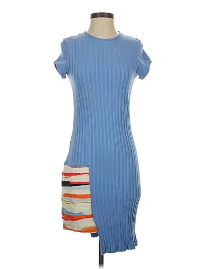 Pre-owned Assorted Brands Casual Dress In Blue