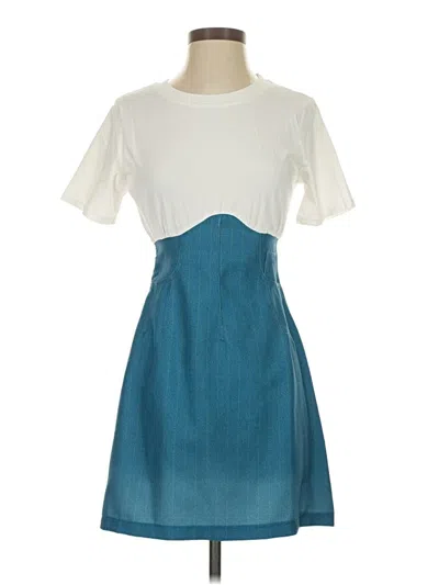 Pre-owned Assorted Brands Casual Dress In Blue