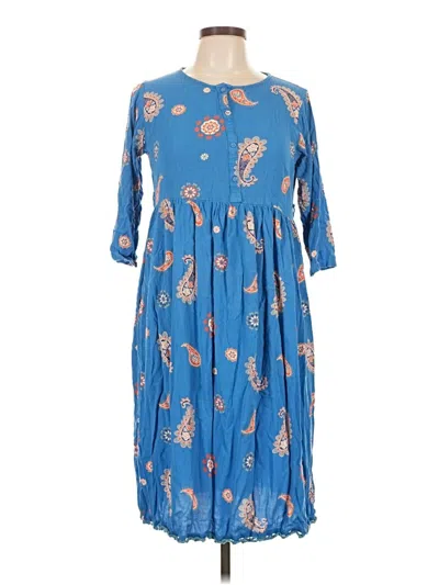 Pre-owned Assorted Brands Casual Dress In Blue