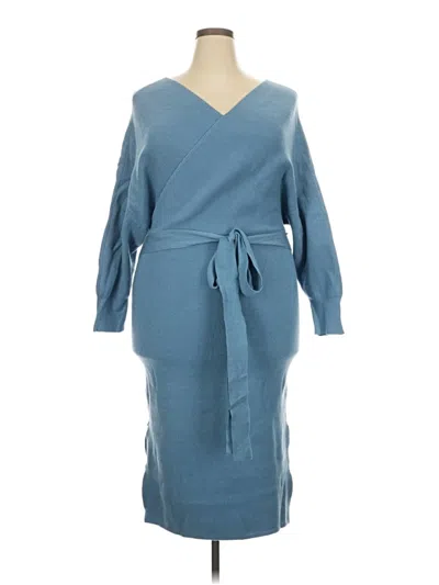 Pre-owned Assorted Brands Casual Dress In Blue