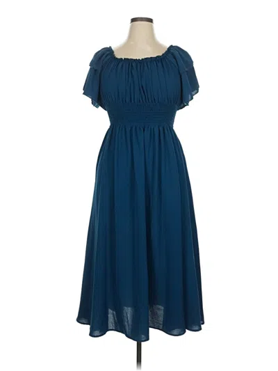 Pre-owned Assorted Brands Casual Dress In Blue