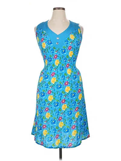Pre-owned Assorted Brands Casual Dress In Blue