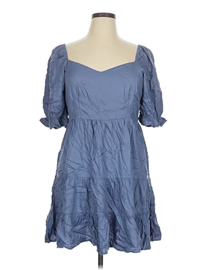 Pre-owned Assorted Brands Casual Dress In Blue