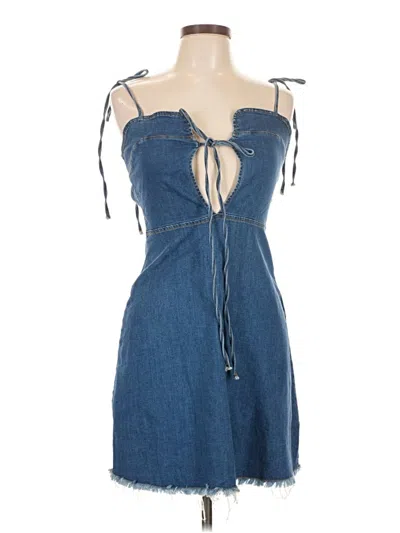 Pre-owned Assorted Brands Casual Dress In Blue