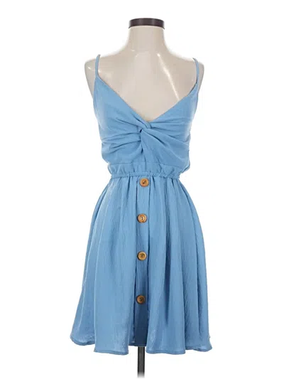 Pre-owned Assorted Brands Casual Dress In Blue