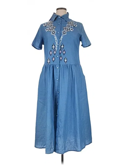 Pre-owned Assorted Brands Casual Dress In Blue