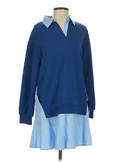 Pre-owned Assorted Brands Casual Dress In Blue