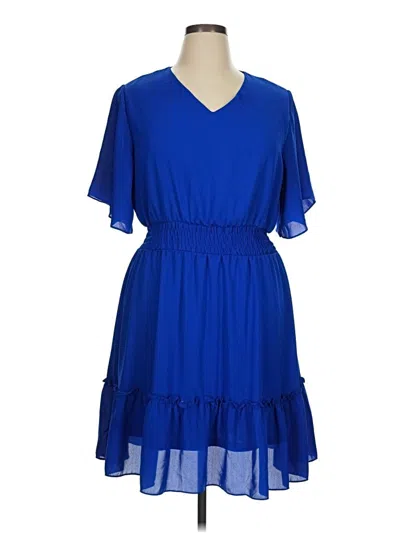 Pre-owned Assorted Brands Casual Dress In Blue