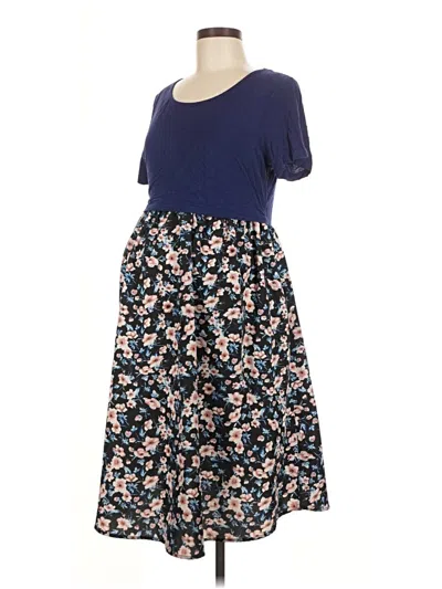 Pre-owned Assorted Brands Casual Dress In Blue