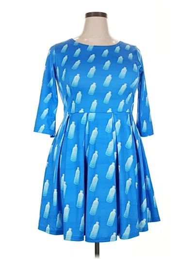 Pre-owned Assorted Brands Casual Dress In Blue