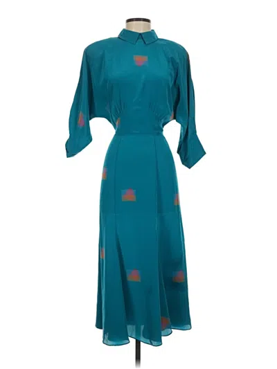 Pre-owned Assorted Brands Casual Dress In Blue