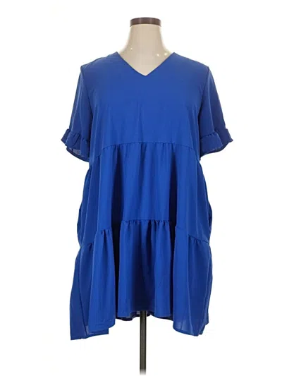 Pre-owned Assorted Brands Casual Dress In Blue