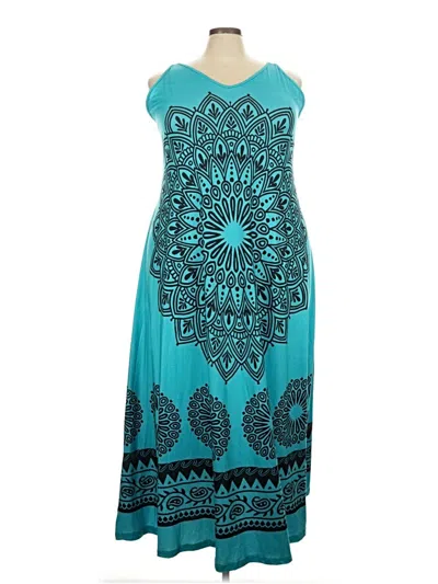 Pre-owned Assorted Brands Casual Dress In Blue
