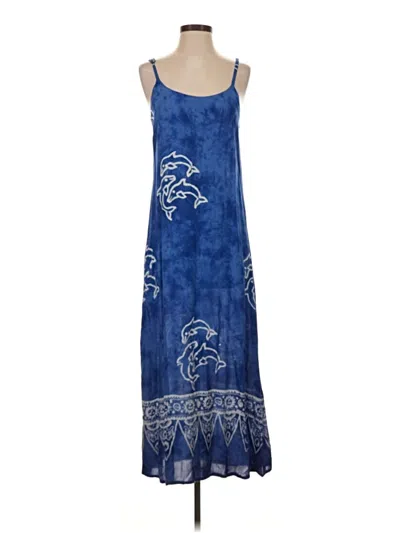 Pre-owned Assorted Brands Casual Dress In Blue