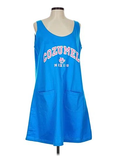 Pre-owned Assorted Brands Casual Dress In Blue