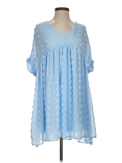 Pre-owned Assorted Brands Casual Dress In Blue