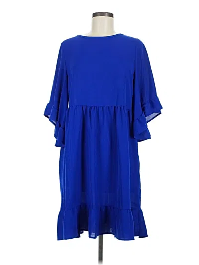 Pre-owned Assorted Brands Casual Dress In Blue