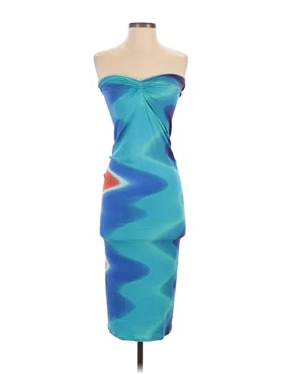 Pre-owned Assorted Brands Casual Dress In Blue