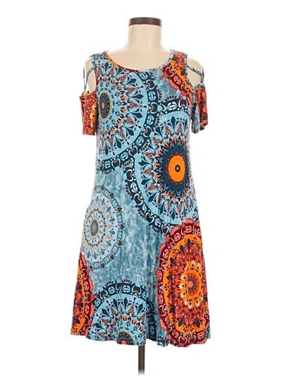 Pre-owned Assorted Brands Casual Dress In Blue