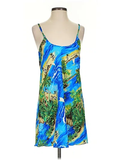 Pre-owned Assorted Brands Casual Dress In Blue