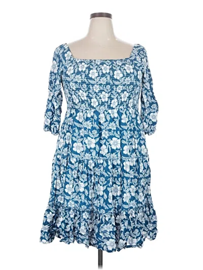Pre-owned Assorted Brands Casual Dress In Blue