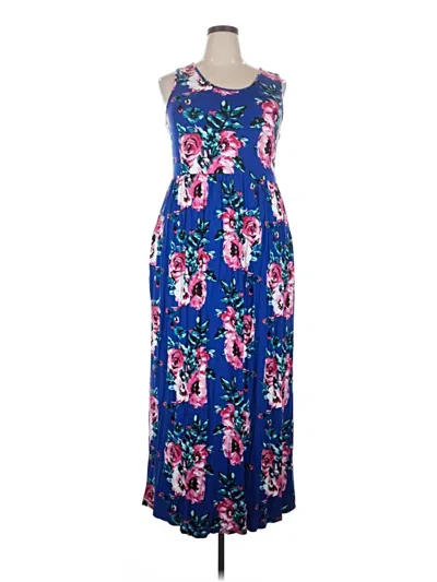 Pre-owned Assorted Brands Casual Dress In Blue