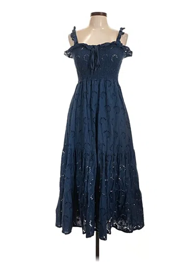 Pre-owned Assorted Brands Casual Dress In Blue