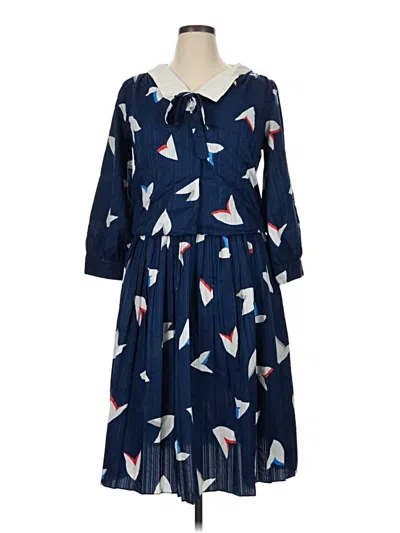 Pre-owned Assorted Brands Casual Dress In Blue