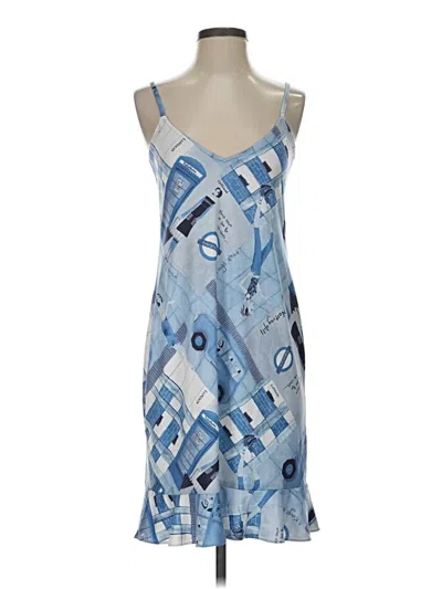 Pre-owned Assorted Brands Casual Dress In Blue