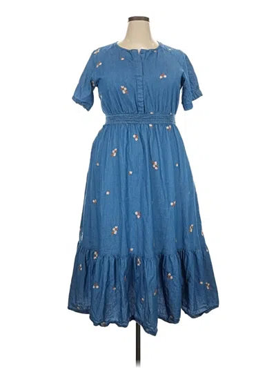 Pre-owned Assorted Brands Casual Dress In Blue