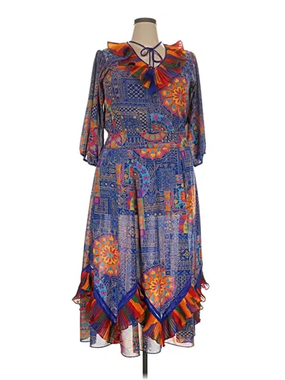 Pre-owned Assorted Brands Casual Dress In Blue
